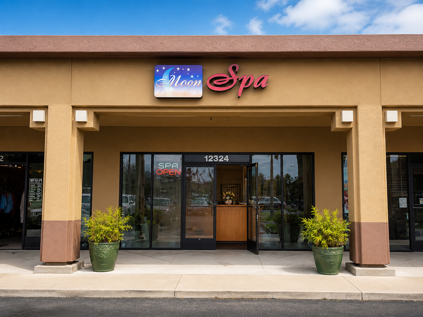 The Moon Spa storefront at 12324 Los Osos Valley Road, San Luis Obispo